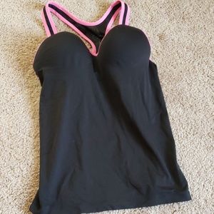 Tank top shirt with built in bra